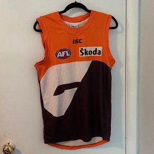 Orange Australian Football League jersey tank top